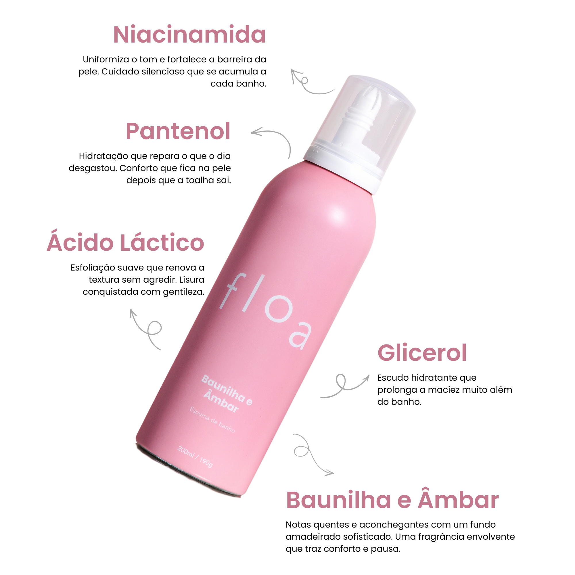 Espuma de Banho Baunilha e Âmbar